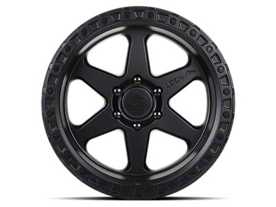 Lock Off-Road Olympus Matte Black with Matte Black Ring 6-Lug Wheel; 18x9; -12mm Offset (07-13 Sierra 1500)