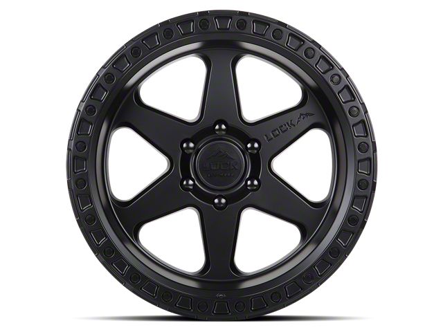 Lock Off-Road Olympus Matte Black with Matte Black Ring 6-Lug Wheel; 18x9; 1mm Offset (07-13 Sierra 1500)