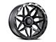 Lock Off-Road Matrix Matte Black with Matte Black Ring 8-Lug Wheel; 22x10; -18mm Offset (11-14 Sierra 2500 HD)