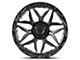 Lock Off-Road Matrix Matte Black with Matte Black Ring 8-Lug Wheel; 22x10; -18mm Offset (11-14 Sierra 2500 HD)