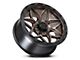 Lock Off-Road Matrix Matte Bronze with Matte Black Ring 8-Lug Wheel; 20x10; -18mm Offset (11-14 Sierra 2500 HD)