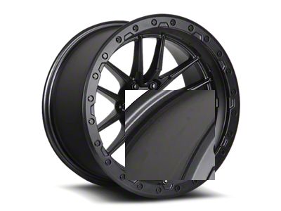 Lock Off-Road Krawler Matte Black with Matte Black Ring 8-Lug Wheel; 20x10; -18mm Offset (11-14 Sierra 3500 HD SRW)