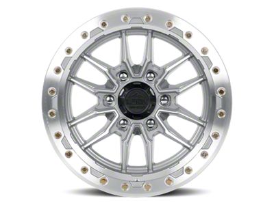 Lock Off-Road Krawler Machine with Clear Coat 6-Lug Wheel; 17x9; 0mm Offset (07-13 Silverado 1500)