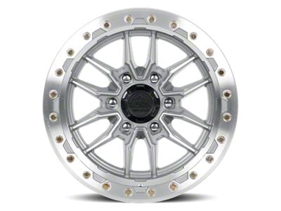 Lock Off-Road Krawler Machine with Clear Coat 6-Lug Wheel; 17x9; -12mm Offset (07-13 Silverado 1500)