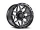 Lock Off-Road Matrix Matte Grey with Matte Black Ring 8-Lug Wheel; 20x10; -18mm Offset (11-14 Silverado 2500 HD)