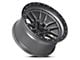 Lock Off-Road Krawler Matte Grey with Matte Black Ring 8-Lug Wheel; 22x10; -18mm Offset (11-14 Silverado 3500 HD SRW)