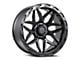 Lock Off-Road Matrix Matte Black with Matte Black Ring 8-Lug Wheel; 20x10; -18mm Offset (11-14 Silverado 3500 HD SRW)