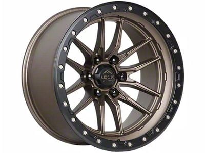 Lock Off-Road Krawler Matte Bronze with Matte Black Ring 6-Lug Wheel; 17x9; -12mm Offset (09-14 F-150)