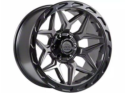 Lock Off-Road Matrix Matte Grey with Matte Black Ring 6-Lug Wheel; 17x9; 0mm Offset (09-14 F-150)