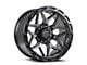 Lock Off-Road Matrix Matte Grey with Matte Black Ring 8-Lug Wheel; 22x10; -18mm Offset (10-18 RAM 3500 SRW)