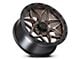 Lock Off-Road Matrix Matte Bronze with Matte Black Ring 8-Lug Wheel; 22x10; -18mm Offset (11-16 F-250 Super Duty)