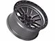 Lock Off-Road Krawler Matte Grey with Matte Black Ring 6-Lug Wheel; 22x10; -18mm Offset (14-18 Sierra 1500)