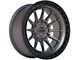 Lock Off-Road Baja Matte Grey with Matte Black Ring 6-Lug Wheel; 17x9; -12mm Offset (15-20 F-150)