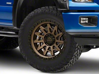 Lock Off-Road Lunatic Matte Bronze with Matte Black Ring 6-Lug Wheel; 20x10; -18mm Offset (15-20 F-150)