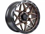 Lock Off-Road Matrix Matte Bronze with Matte Black Ring 6-Lug Wheel; 20x10; -18mm Offset (15-20 F-150)