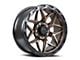 Lock Off-Road Matrix Matte Bronze with Matte Black Ring 8-Lug Wheel; 22x10; -18mm Offset (15-19 Sierra 2500 HD)