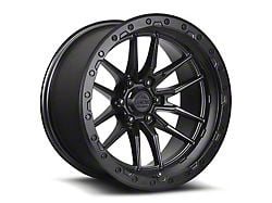 Lock Off-Road Krawler Matte Black with Matte Black Ring 8-Lug Wheel; 22x10; -18mm Offset (15-19 Silverado 2500 HD)