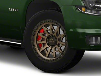 Lock Off-Road Lunatic Matte Bronze with Matte Black Ring 6-Lug Wheel; 20x9; 0mm Offset (15-20 Tahoe)