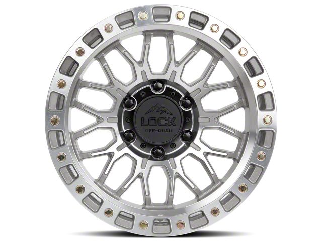 Lock Off-Road Combat Machining with Clear Coat 6-Lug Wheel; 17x9; 1mm Offset (19-23 Ranger)