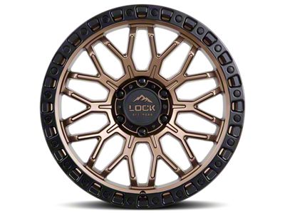 Lock Off-Road Combat Matte Bronze with Matte Black Ring 6-Lug Wheel; 17x9; -12mm Offset (19-23 Ranger)