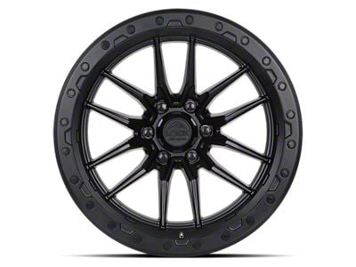 Lock Off-Road Krawler Matte Black with Matte Black Ring 6-Lug Wheel; 17x9; 1mm Offset (19-23 Ranger)