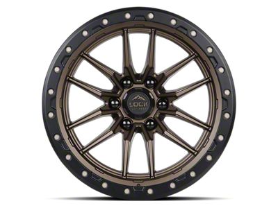 Lock Off-Road Krawler Matte Bronze with Matte Black Ring 6-Lug Wheel; 18x9; 1mm Offset (19-23 Ranger)