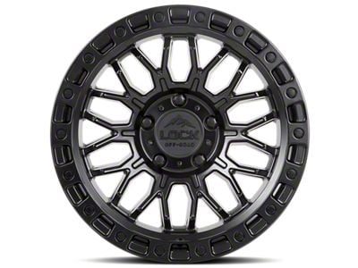 Lock Off-Road Combat Matte Black with Matte Black Ring 6-Lug Wheel; 17x9; -12mm Offset (19-24 Sierra 1500)