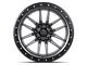 Lock Off-Road Krawler Matte Grey with Matte Black Ring 6-Lug Wheel; 17x9; -12mm Offset (19-24 Sierra 1500)