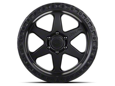 Lock Off-Road Olympus Matte Black with Matte Black Ring 6-Lug Wheel; 18x9; -12mm Offset (19-24 Sierra 1500)