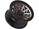 Lock Off-Road Lunatic Matte Bronze with Matte Black Ring 8-Lug Wheel; 20x10; -18mm Offset (23-24 F-350 Super Duty SRW)