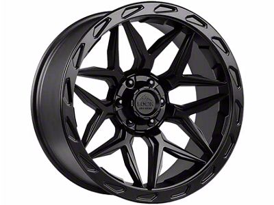 Lock Off-Road Matrix Matte Black with Matte Black Ring 6-Lug Wheel; 17x9; 0mm Offset (24-25 Ranger)