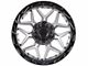 Lock Off-Road Matrix Matte Grey with Matte Black Ring 6-Lug Wheel; 17x9; -12mm Offset (24-25 Ranger)