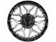 Lock Off-Road Matrix Matte Grey with Matte Black Ring 6-Lug Wheel; 17x9; -12mm Offset (99-06 Sierra 1500)