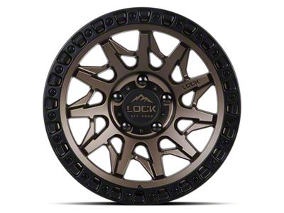 Lock Off-Road Lunatic Matte Bronze with Matte Black Ring 6-Lug Wheel; 18x9; -12mm Offset (23-25 Colorado)