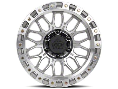 Lock Off-Road Combat Machining with Clear Coat 6-Lug Wheel; 17x9; -12mm Offset (23-24 Canyon)