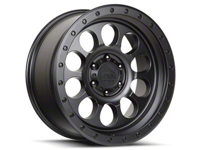 Lock Off-Road 50Cal Matte Black with Matte Black Ring 6-Lug Wheel; 17x9; 0mm Offset (21-24 F-150)