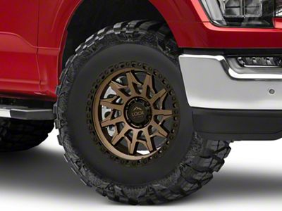 Lock Off-Road Lunatic Matte Bronze with Matte Black Ring 6-Lug Wheel; 17x9; 1mm Offset (21-24 F-150)