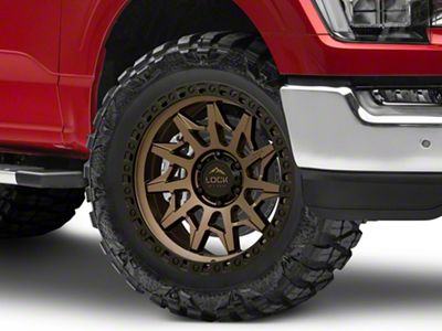 Lock Off-Road Lunatic Matte Bronze with Matte Black Ring 6-Lug Wheel; 20x10; -18mm Offset (21-25 F-150)