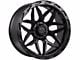 Lock Off-Road Matrix Matte Black with Matte Black Ring 6-Lug Wheel; 22x10; -18mm Offset (21-24 F-150)