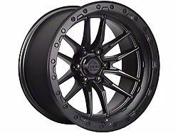 Lock Off-Road Krawler Matte Black with Matte Black Ring 6-Lug Wheel; 20x10; -18mm Offset (19-25 RAM 1500)