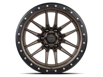 Lock Off-Road Krawler Matte Bronze with Matte Black Ring 6-Lug Wheel; 18x9; 1mm Offset (19-24 RAM 1500)