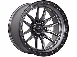 Lock Off-Road Krawler Matte Grey with Matte Black Ring 6-Lug Wheel; 20x10; -18mm Offset (19-25 RAM 1500)