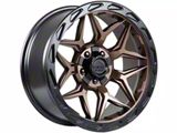 Lock Off-Road Matrix Matte Bronze with Matte Black Ring 6-Lug Wheel; 20x10; -18mm Offset (19-25 RAM 1500)