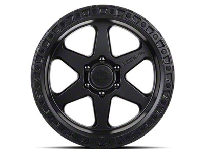 Lock Off-Road Olympus Matte Black with Matte Black Ring 6-Lug Wheel; 18x9; -12mm Offset (19-25 RAM 1500)