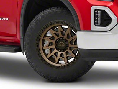 Lock Off-Road Lunatic Matte Bronze with Matte Black Ring 6-Lug Wheel; 20x10; -18mm Offset (19-24 Sierra 1500)