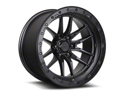 Lock Off-Road Krawler Matte Black with Matte Black Ring 8-Lug Wheel; 20x10; -18mm Offset (20-25 Silverado 2500 HD)