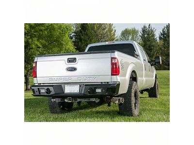 LoD Offroad Signature Series Rear Bumper Light Bezels for use with Rigid E-Series 4-Inch Lights; Black Texture (11-16 F-250 Super Duty)