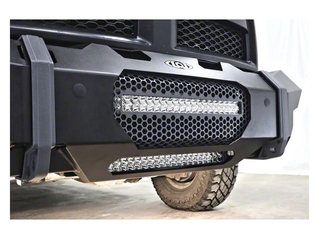 LoD Offroad Destroyer Front Bumper 20-Inch LED Light Bar Center Screen; Black Texture (11-24 Sierra 3500 HD)