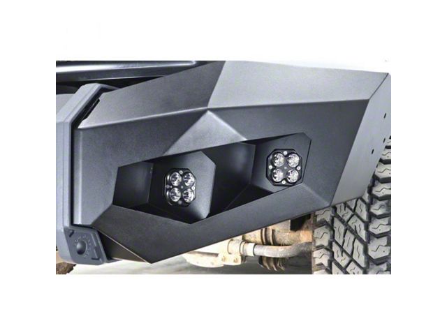 LoD Offroad Destroyer Front Bumper LoD Radiant Light Bezel Kit; Black Texture (11-24 Silverado 2500 HD)