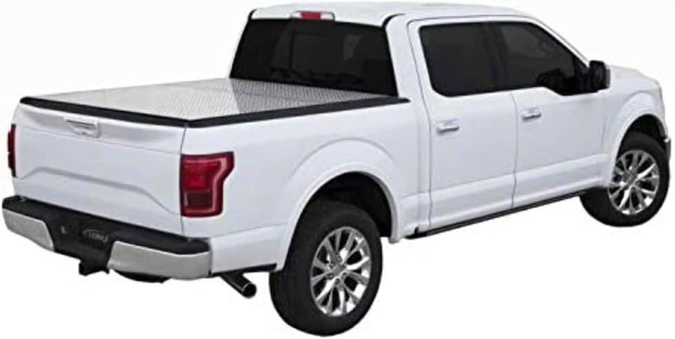 Lomax F-250 Super Duty Hard Tri-Fold Tonneau Cover; Diamond Plate ...